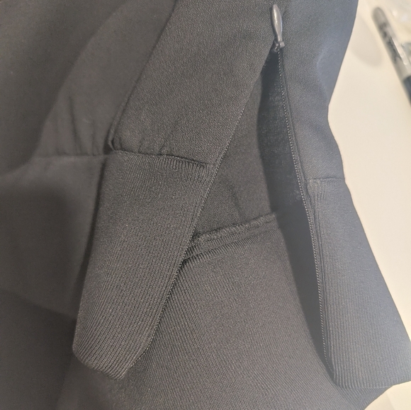 COS | Power-shoulder Open-back Waisted Wool Top In Black - Picture 15 of 15